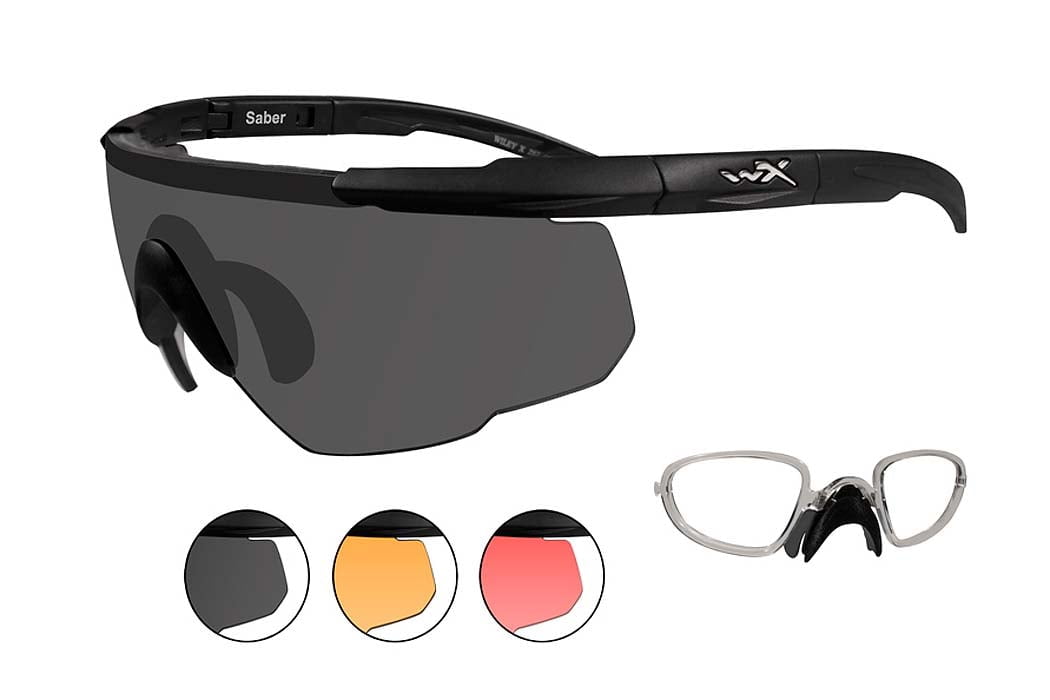 Wiley X Saber Advanced 309RX  (3 Lens Kit with Prescription RX Insert)