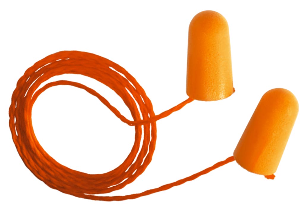 3M Hypo-allergenic Corded Disposable Earplugs 1110 (21 dB) (Class 3) - Box of 100 Pairs