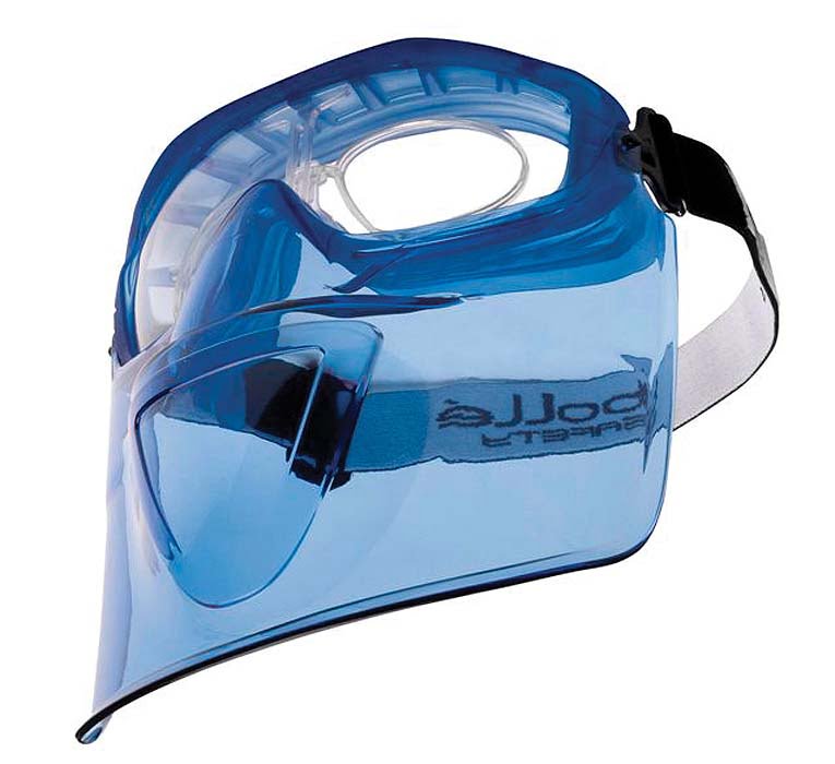 Bolle Atom Safety Goggles with SBR Foam & Mouth Guard 1652831 (Top Vent Closed) (Clear Lens)