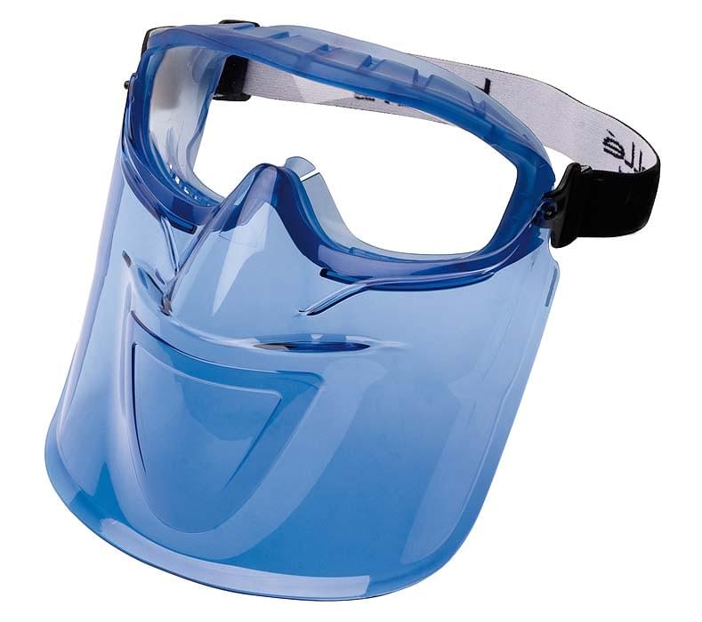 Bolle Atom Prescription Safety Goggles with SBR Foam & Mouth Guard 1652831RX (Top Vent Closed).