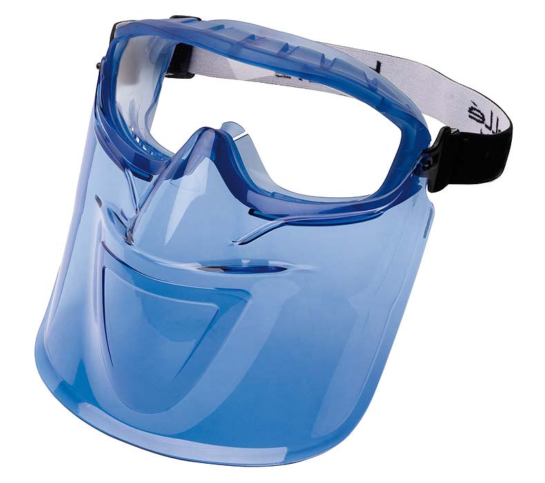 Bolle Atom Safety Goggles with SBR Foam & Mouth Guard 1652831 (Top Vent Closed) (Clear Lens)