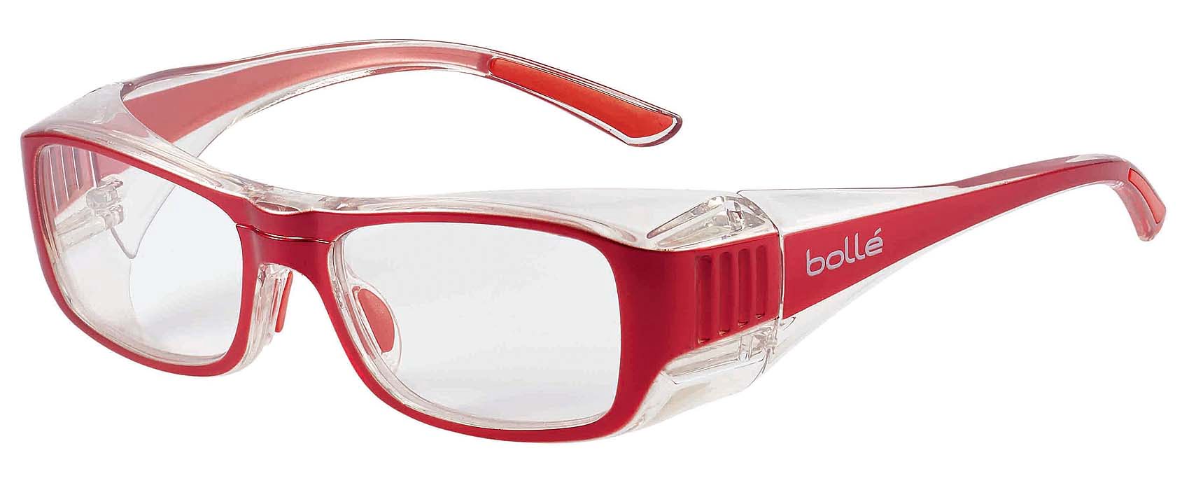 Bundle Bolle B808RS Red (52-18) (Small to Medium) (Prescription Safety Glasses Frame & Lenses Package)