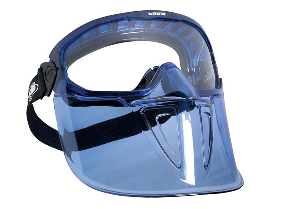 Bolle Blast Safety Goggles 1669203 with Foam & Mouth Guard (Indirect Vents Top & Bottom) (Clear Lens)