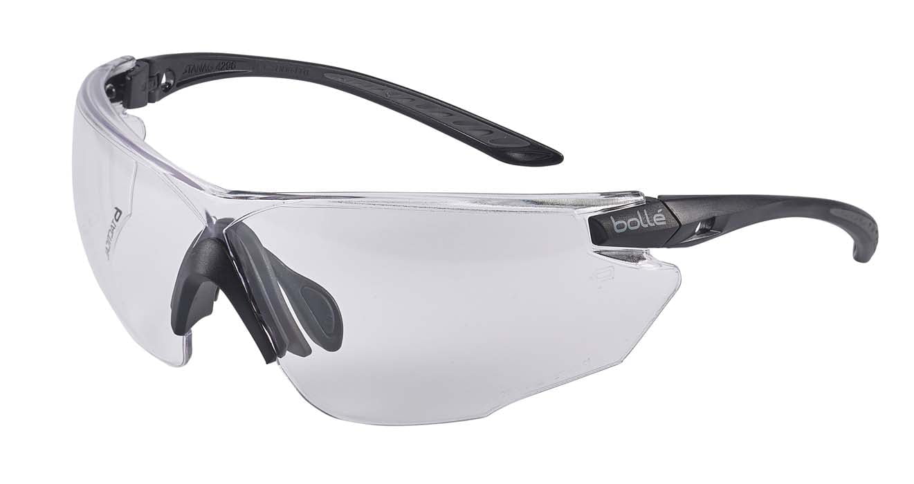 Bolle Combat Tactical Safety Glasses Kit COMBKITN (Black Frame) (Clear, Copper CSP & Smoke Lenses)