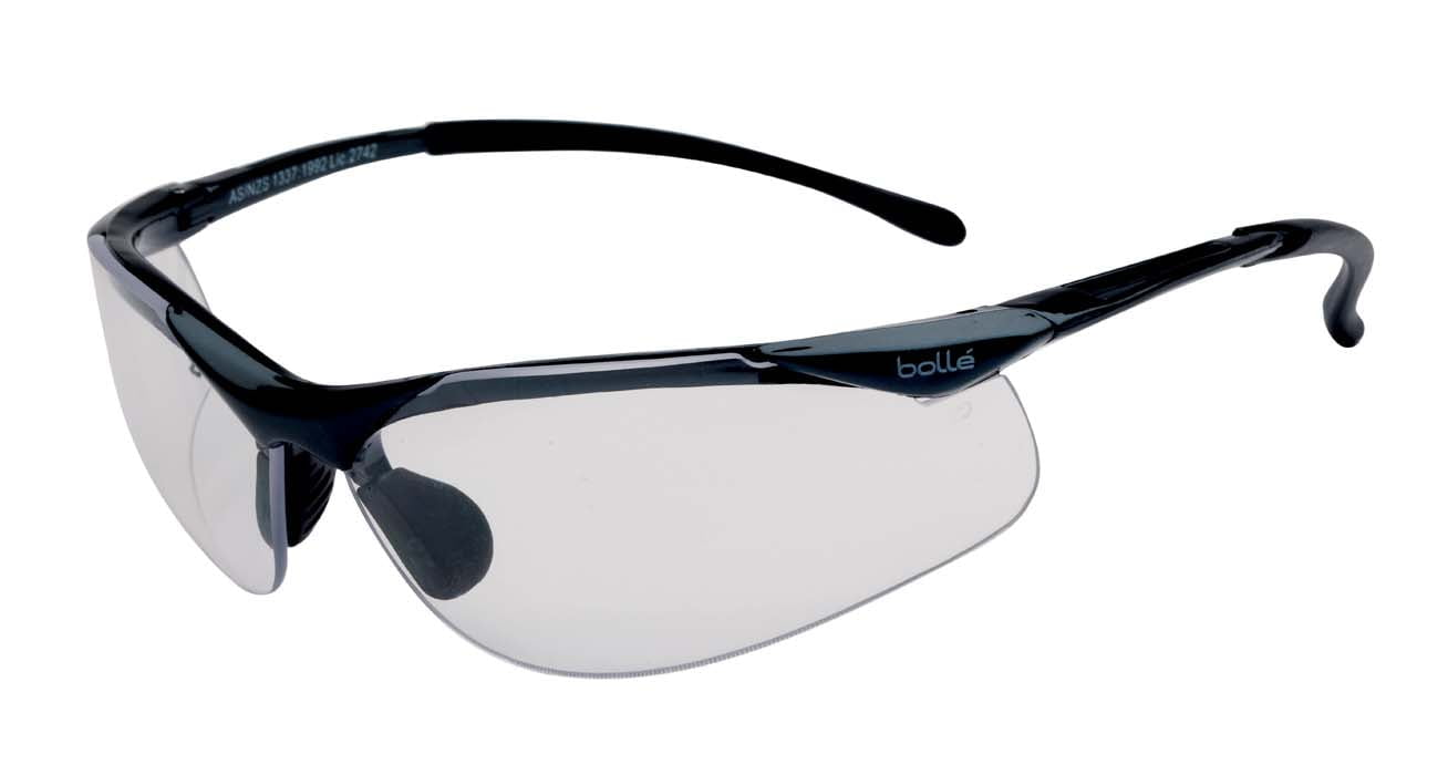 Bolle Contour Sidewinder Safety Glasses 1615501 (Clear Lenses)