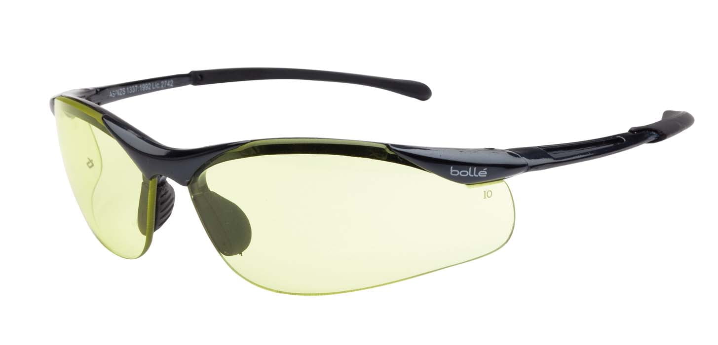 Bolle Contour Sidewinder Safety Glasses 1615503 (Amber Lenses) (Min Qty 10)