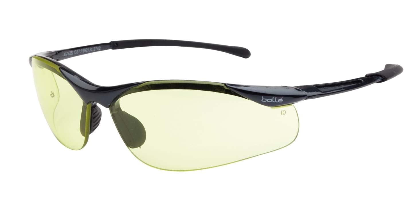 Bolle Contour Sidewinder Safety Glasses 1615503 (Amber Lenses) (Min Qty 10).