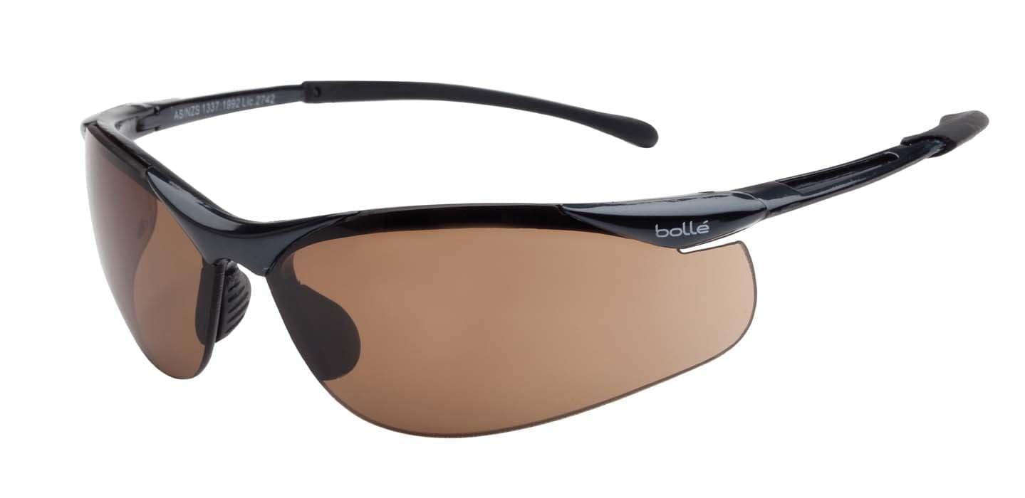 Bolle Contour Sidewinder Safety Glasses 1615505 (Bronze Brown Lenses).