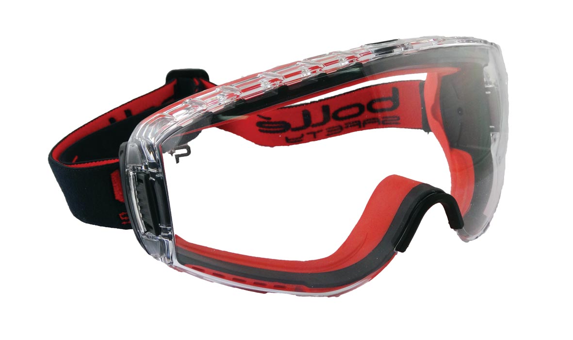 Bolle Pilot 2 Fire Fighting Goggles 1689119 (Fully Sealed) (Clear Lenses)