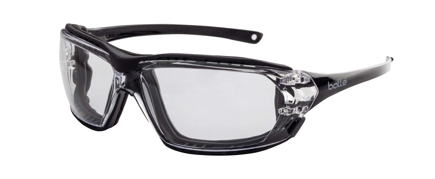 Bolle Prism Seal Safety Glasses with Foam Gasket and Strap 1614401PS (Positive Seal) (Clear Lenses) (Min Qty 10).