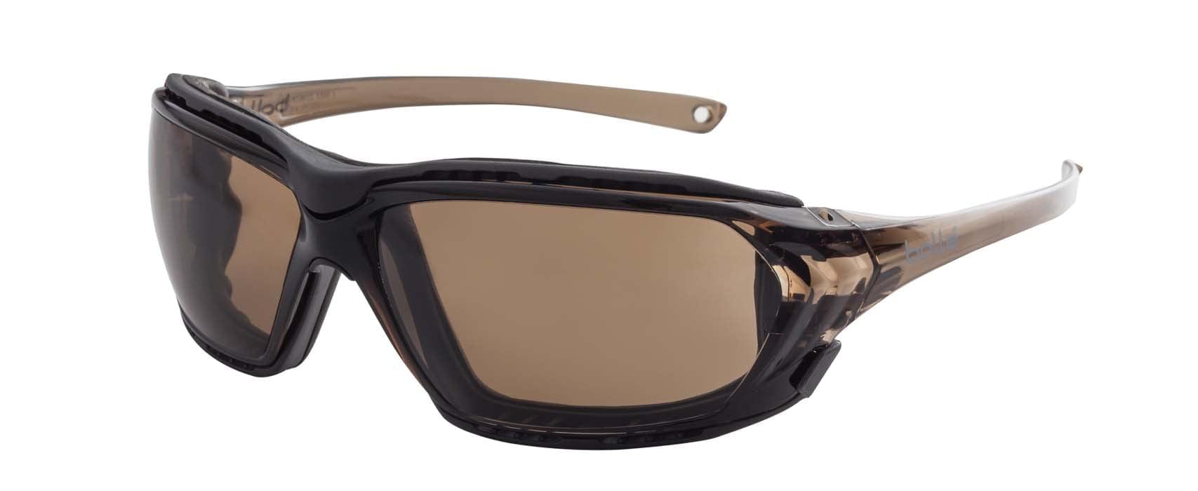 Bolle Prism Seal Safety Glasses with Foam Gasket and Strap 1614404PS (Positive Seal) (Bronze Brown Lenses) (Min Qty 10).