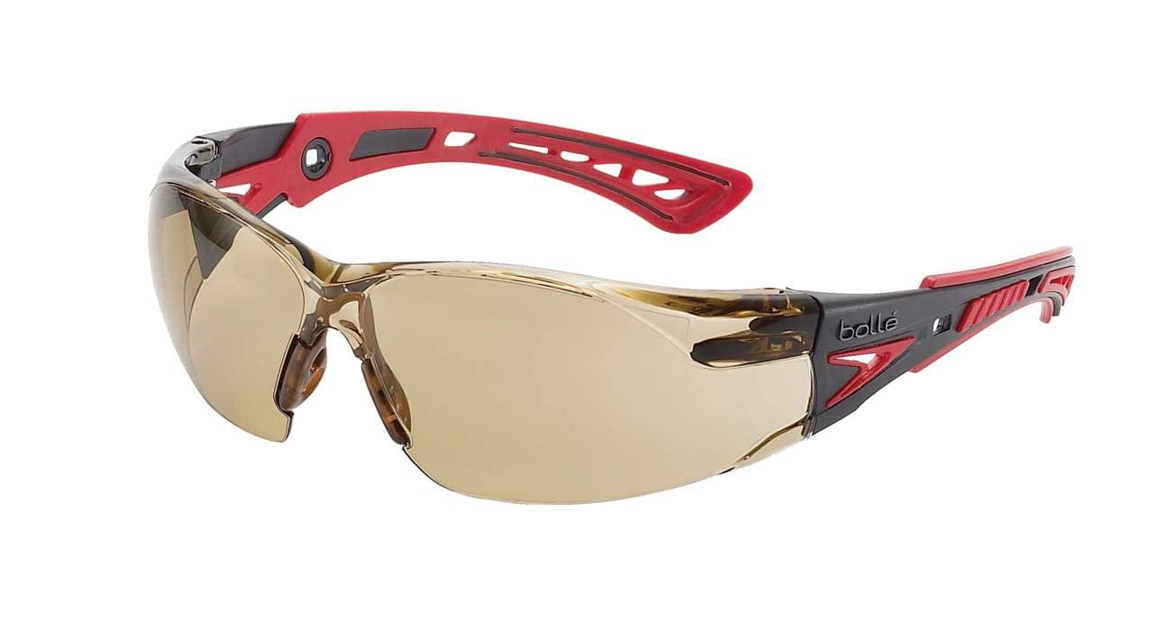 Bolle Rush Plus Safety Glasses 1662310 (Bronze Brown Twilight Lenses).