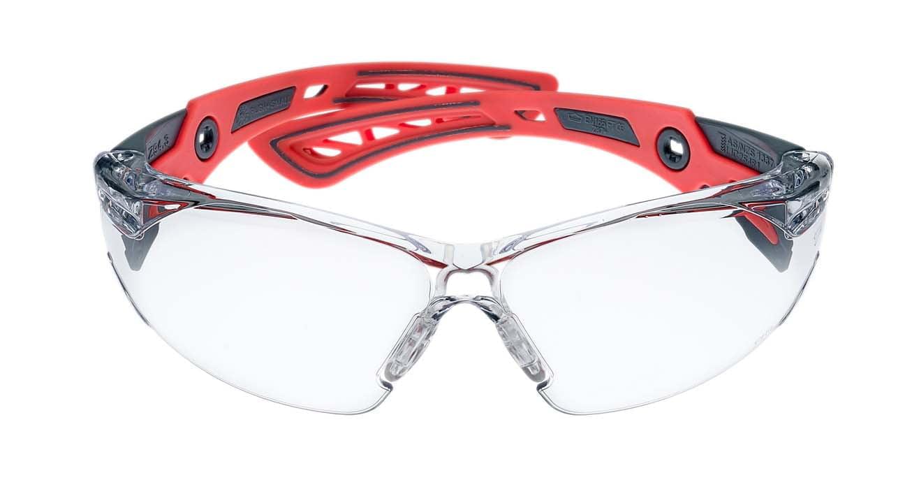 Bolle Rush Plus Small Seal Safety Glasses with Foam Gasket and Strap 1672301FB (Positive Seal) (Clear Lenses).