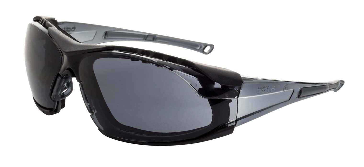 Bolle Rush Seal Safety Glasses with Foam Gasket and Strap 1652302PS (Positive Seal) (Smoke Lenses).