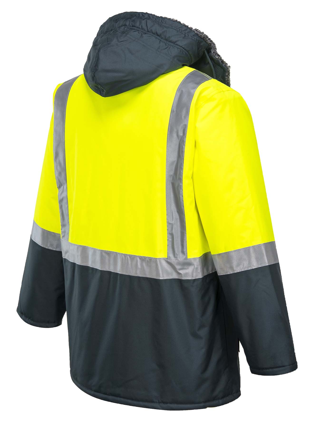 Huski Unisex Hi Vis Freezer Jacket (K8044) (Yellow/Forest Green)