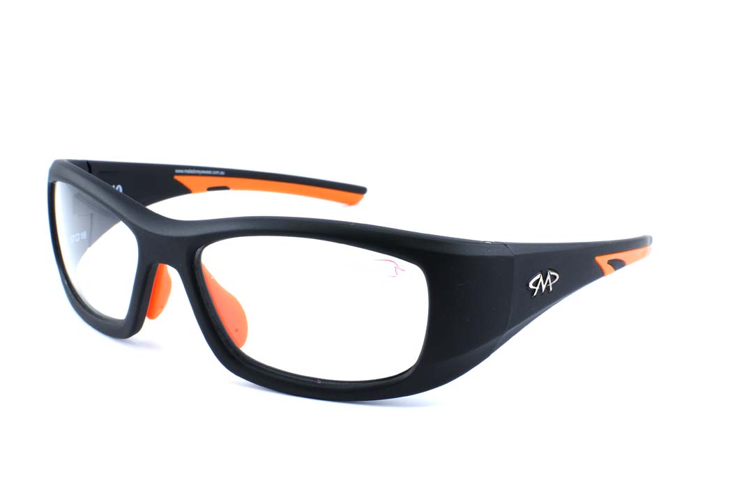 Bundle Matador Rio Black-Orange (Positive Seal) (Prescription Safety Glasses Frame & Lenses Package)
