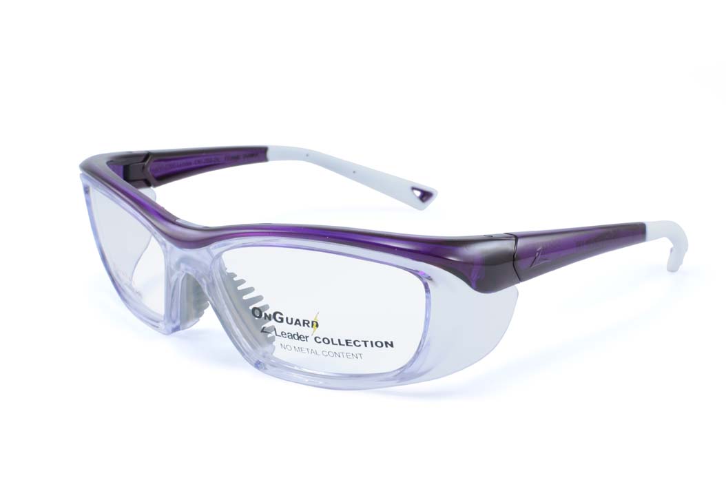 Bundle OnGuard 220 Purple (55-15) (Prescription Safety Glasses Frame & Lenses Package)