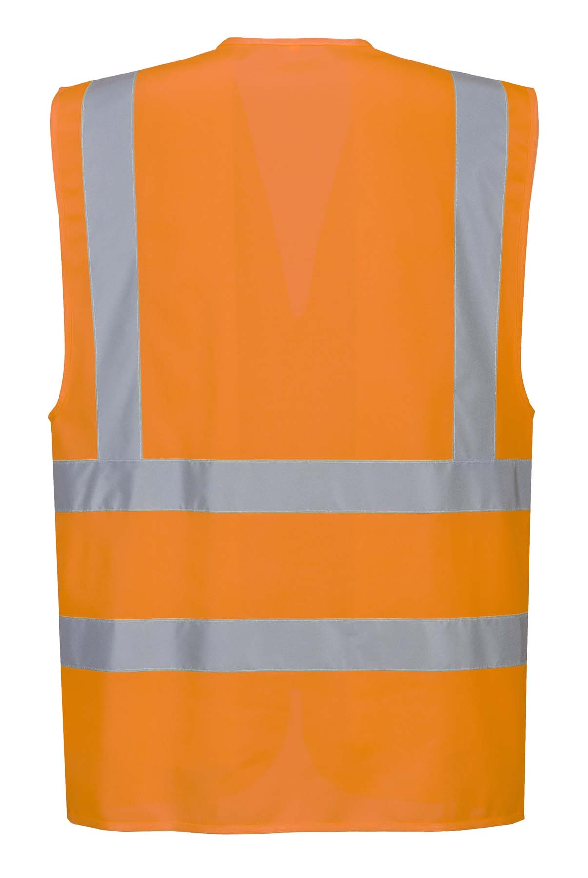 Portwest Unisex Executive Reflective Taped Hi Vis Vest with Zip and Pockets MV476 (Orange)