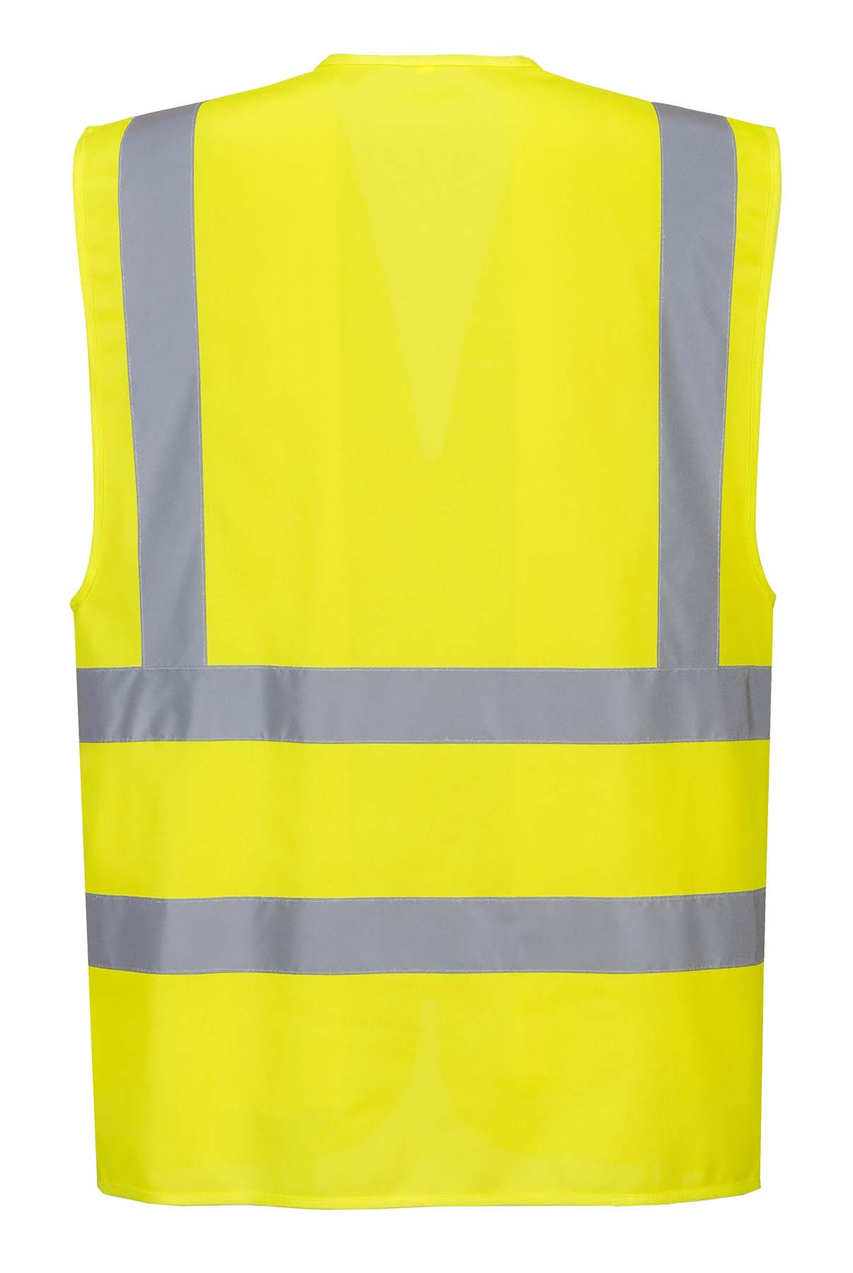 Portwest Unisex Executive Reflective Taped Hi Vis Vest with Zip and Pockets MV476 (Yellow)