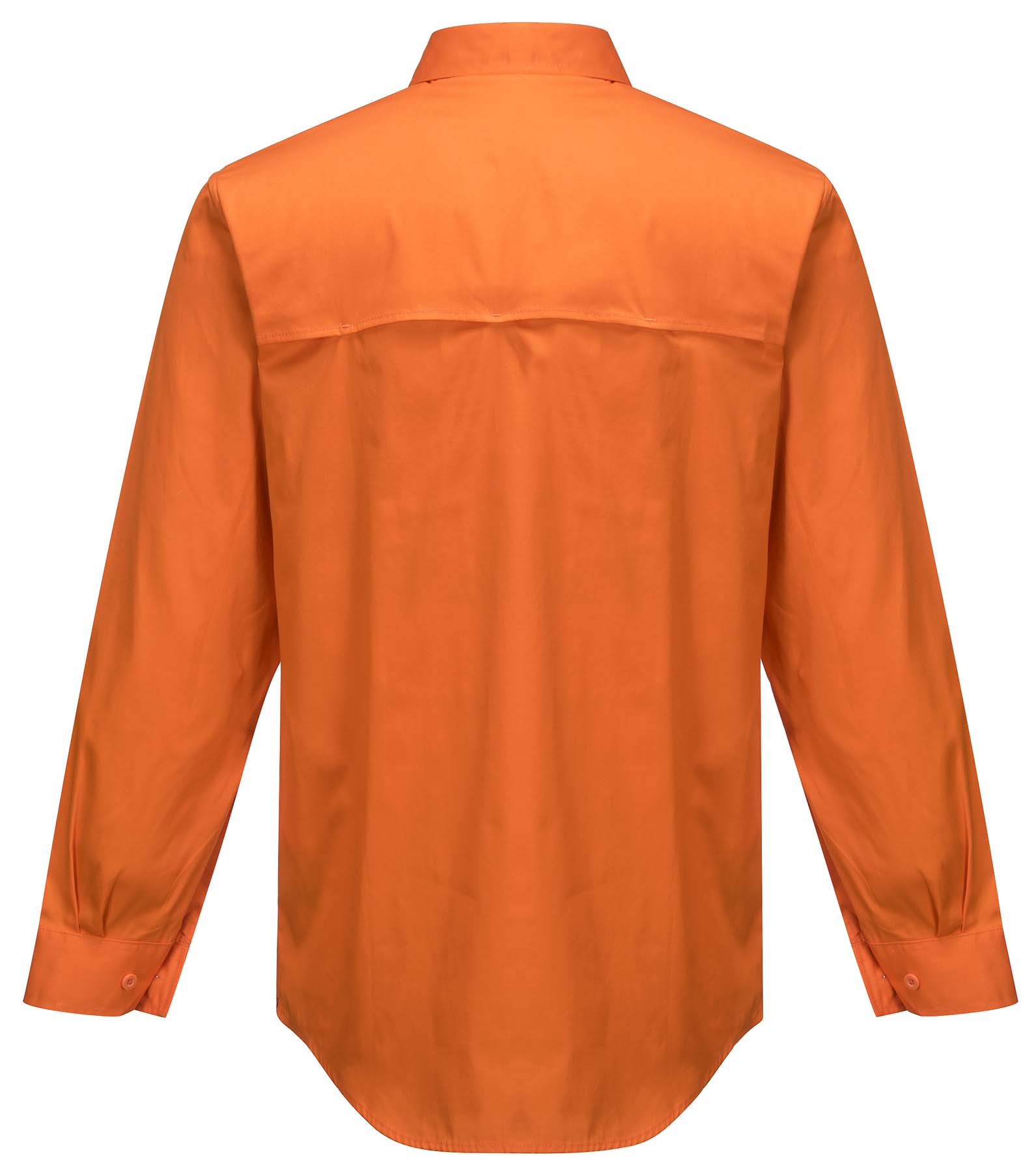 Portwest Unisex Lightweight Long Sleeve Hi Vis Shirt MS301 (155 gsm Cotton Drill) (Orange)