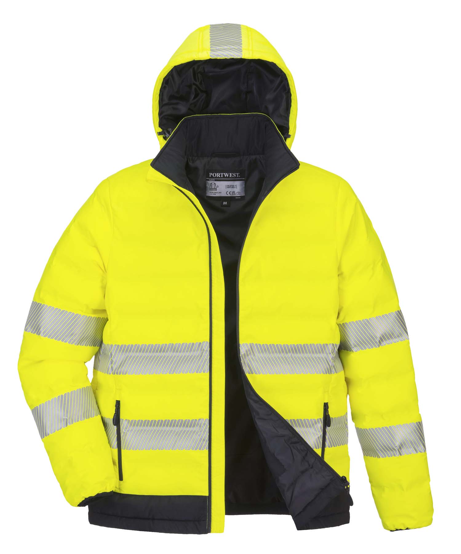 Portwest Unisex Rechargeable Battery Powered Hi Vis Heated Jacket S548 (Yellow/Black)