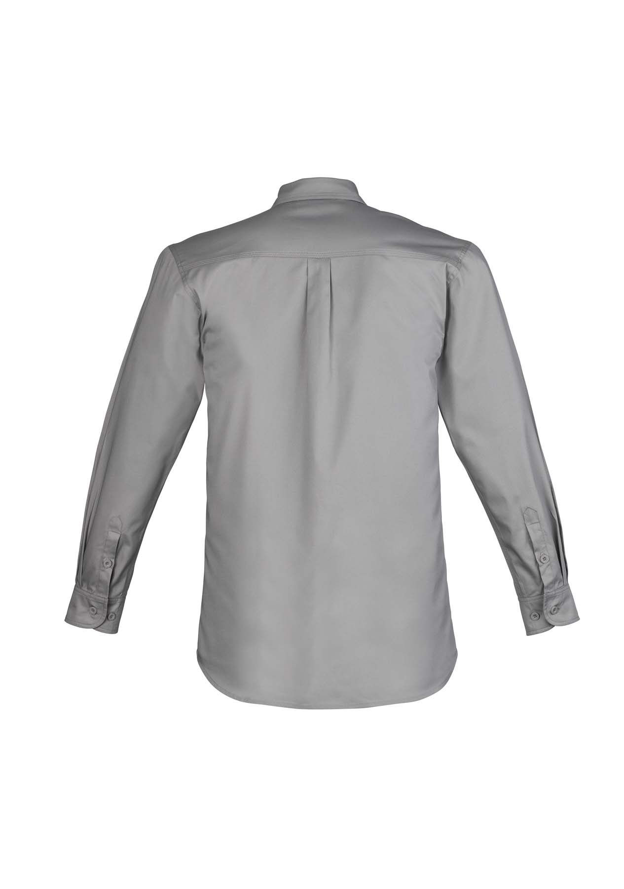 Syzmik Men's Lightweight Tradie Long Sleeve Work Shirt ZW121 (145 gsm Cotton Twill) (Grey)
