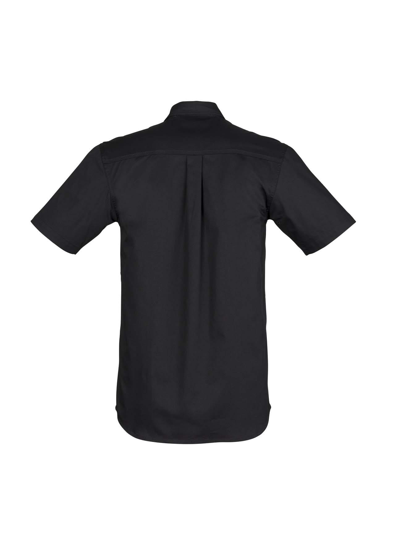 Syzmik Men's Lightweight Tradie Short Sleeve Work Shirt ZW120 (145 gsm Cotton Twill) (Black)