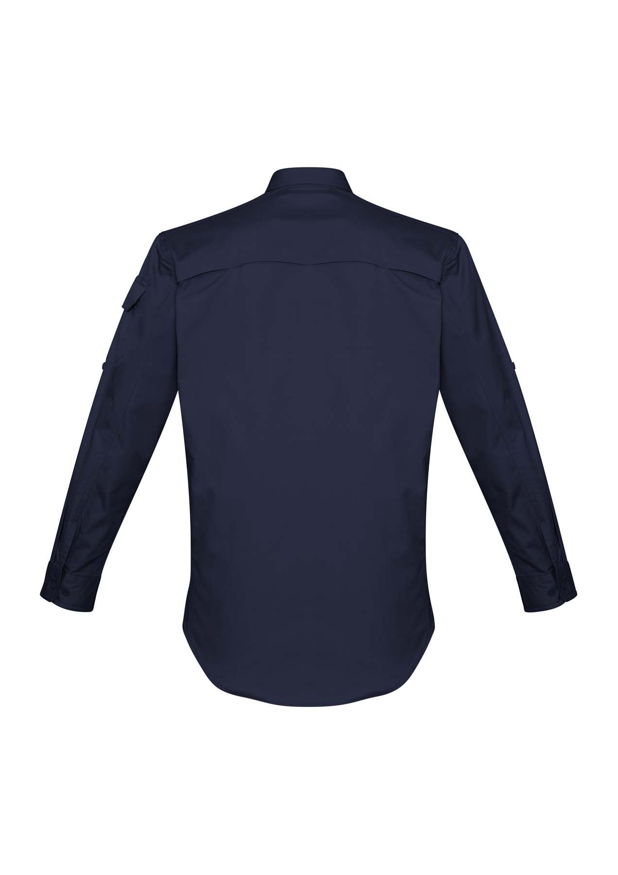Syzmik Men's Rugged Cooling Long Sleeve Work Shirt ZW400 (145 gsm Cotton Ripstop) (Navy)