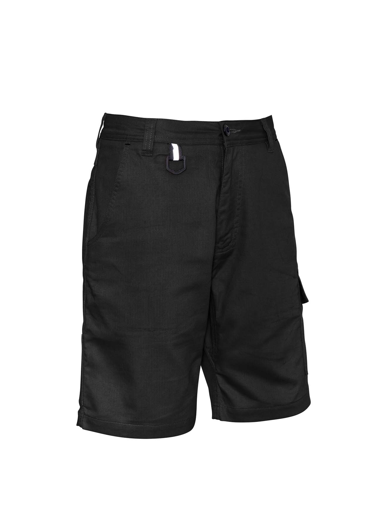 Syzmik Men's Rugged Cooling Vented Work Shorts ZS505 (240 gsm Cotton Ripstop) (Black)
