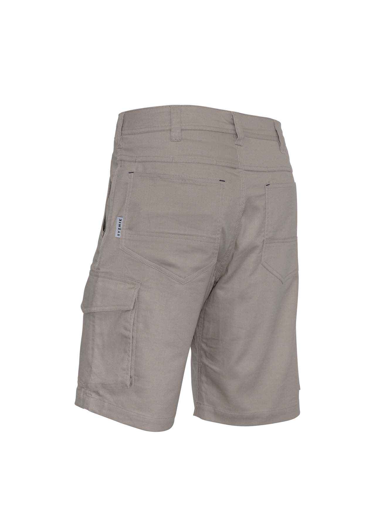 Syzmik Men's Rugged Cooling Vented Work Shorts ZS505 (240 gsm Cotton Ripstop) (Khaki)