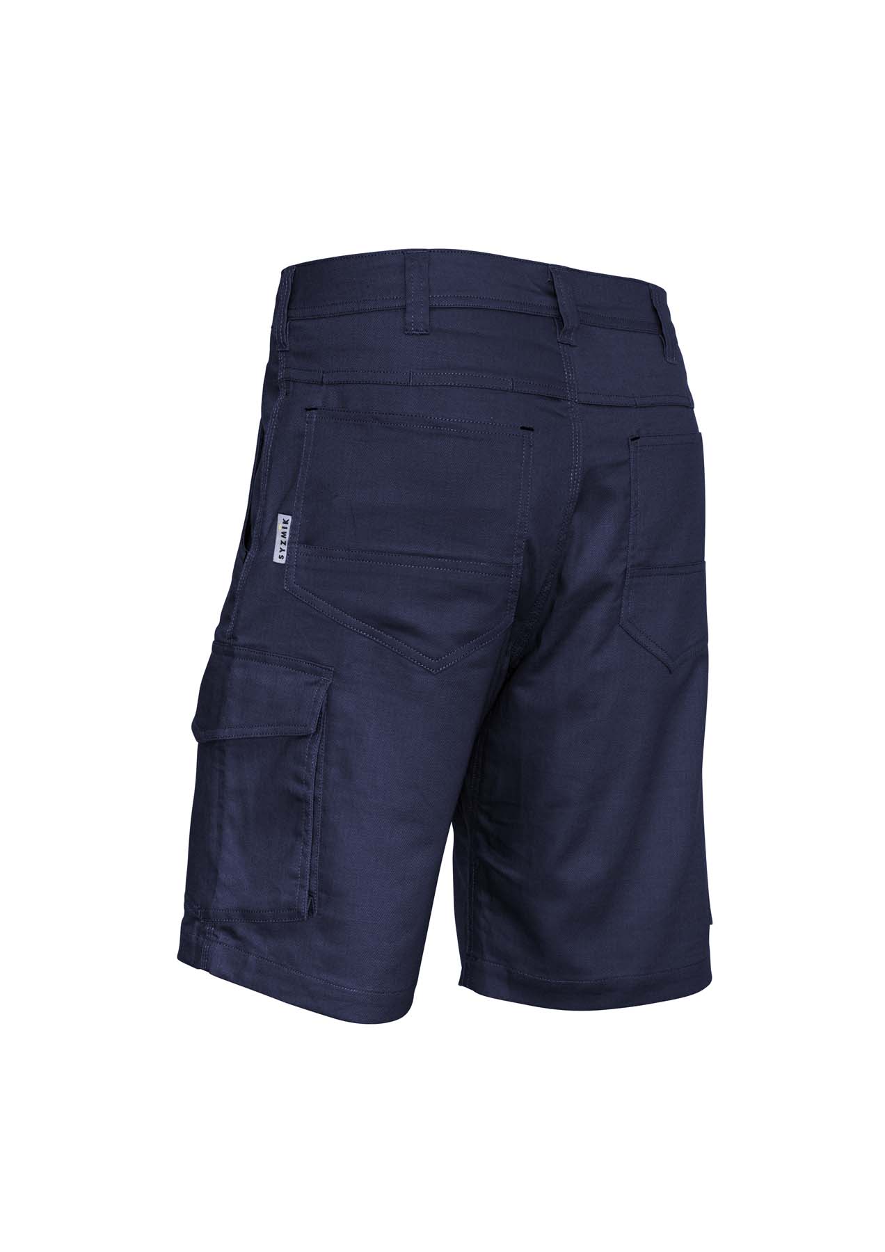 Syzmik Men's Rugged Cooling Vented Work Shorts ZS505 (240 gsm Cotton Ripstop) (Navy)