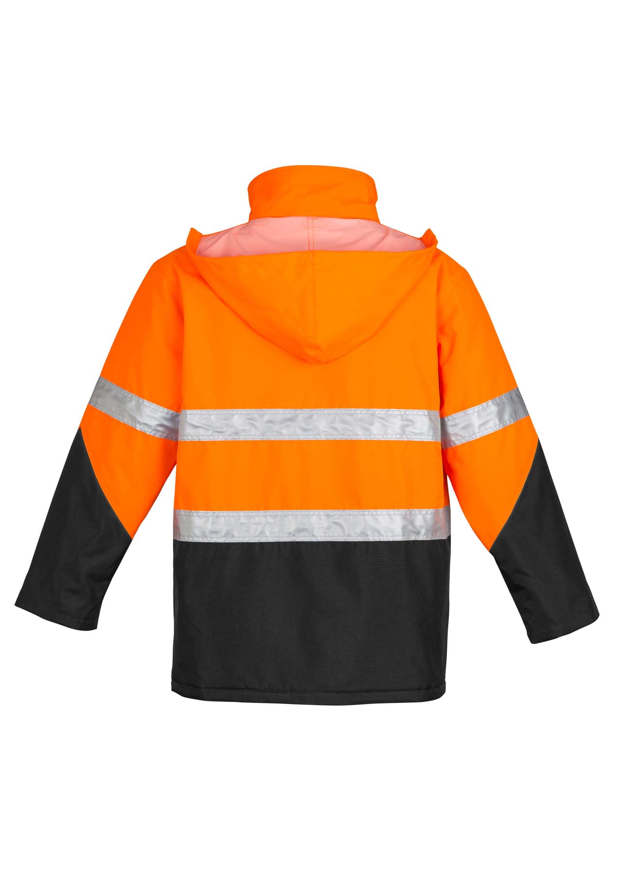 Syzmik Men's Storm Reflective Taped Hi Vis Waterproof Jacket ZJ350 (Orange/Black)