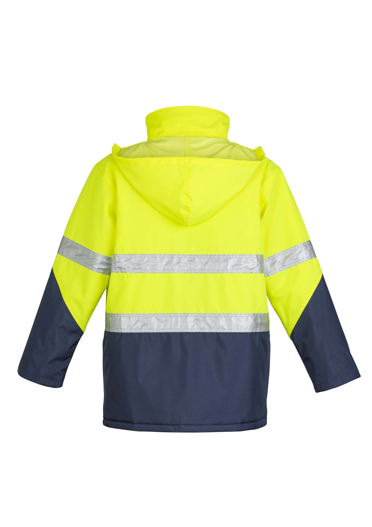 Syzmik Men's Storm Reflective Taped Hi Vis Waterproof Jacket ZJ350 (Yellow/Navy)