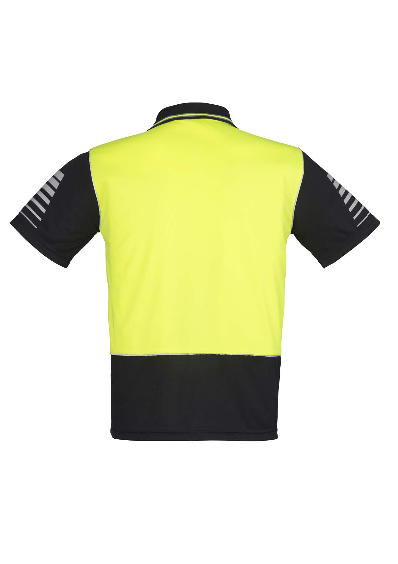 Syzmik Men's Zone Hi Vis Polo Shirt ZH236 (175 gsm Polyester) (Yellow/Black)