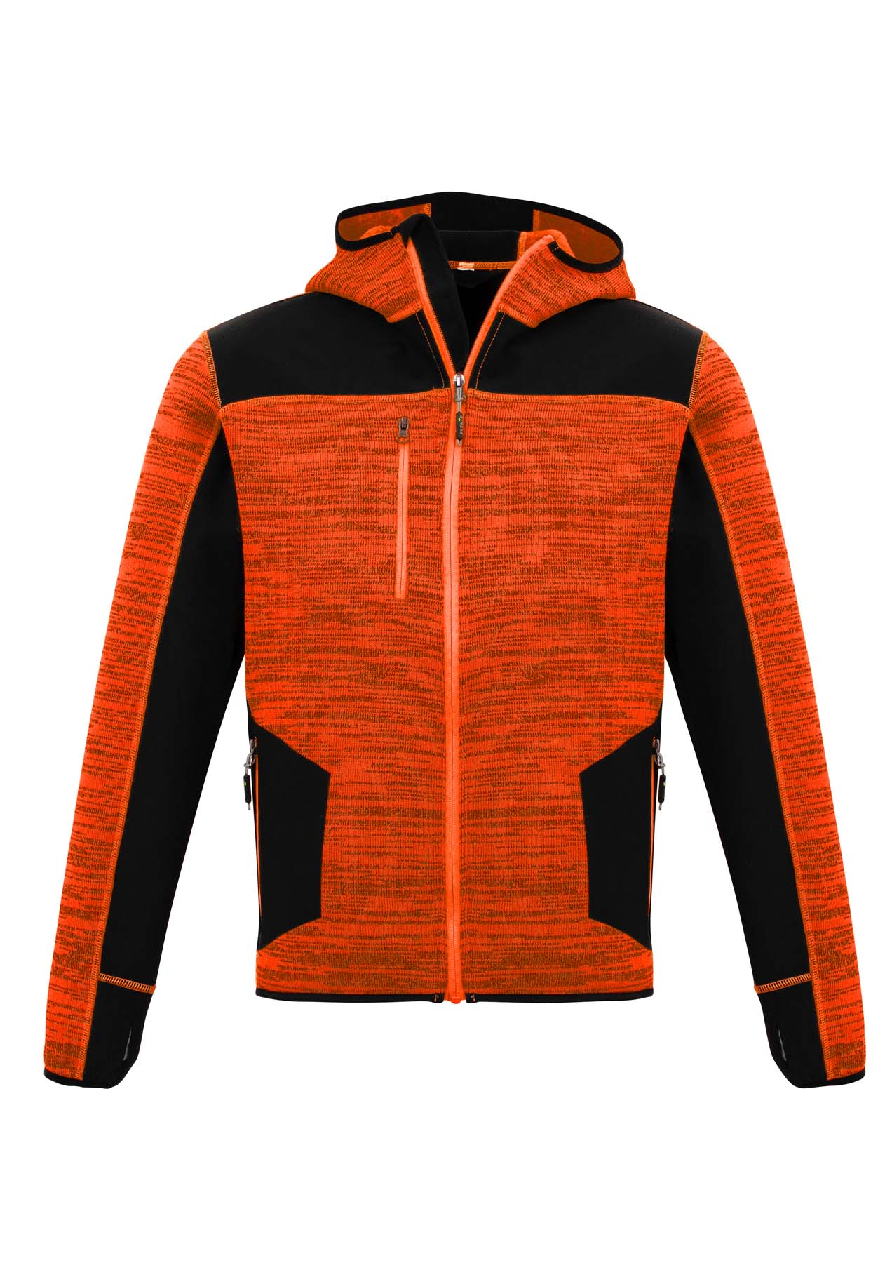 Syzmik Streetworx Unisex Reinforced Knit Work Hoodie ZT360 (340 gsm Knitted Polyester) (Fluoro Orange)