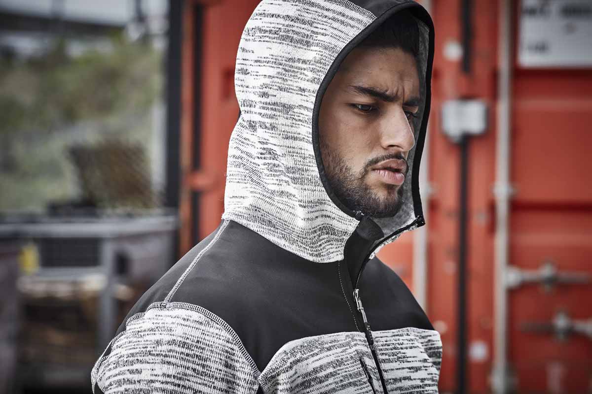 Syzmik Streetworx Unisex Reinforced Knit Work Hoodie ZT360 (340 gsm Knitted Polyester) (Navy)