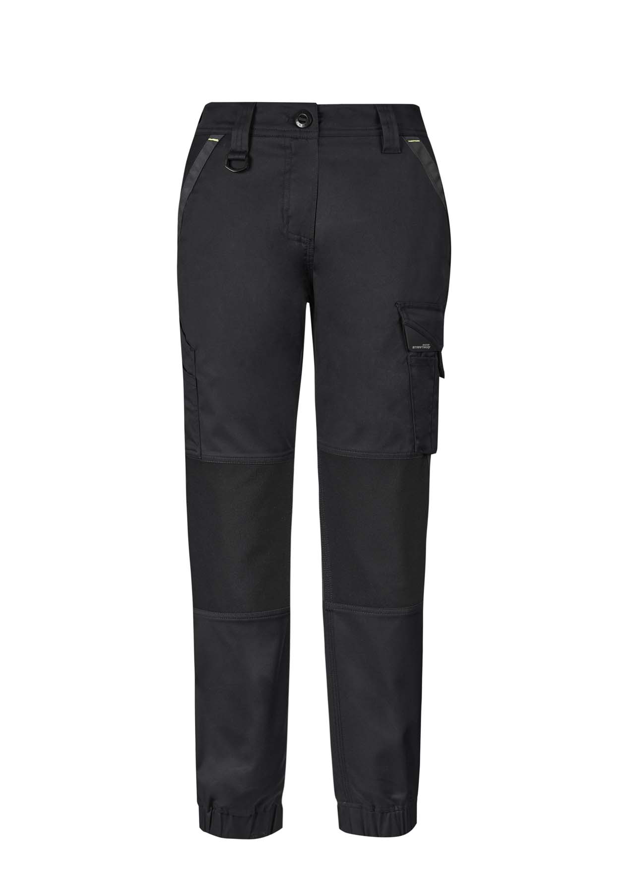 Syzmik Streetworx Women's Tough Work Pants ZP750 (265 gsm Cotton / Polyester) (Black)