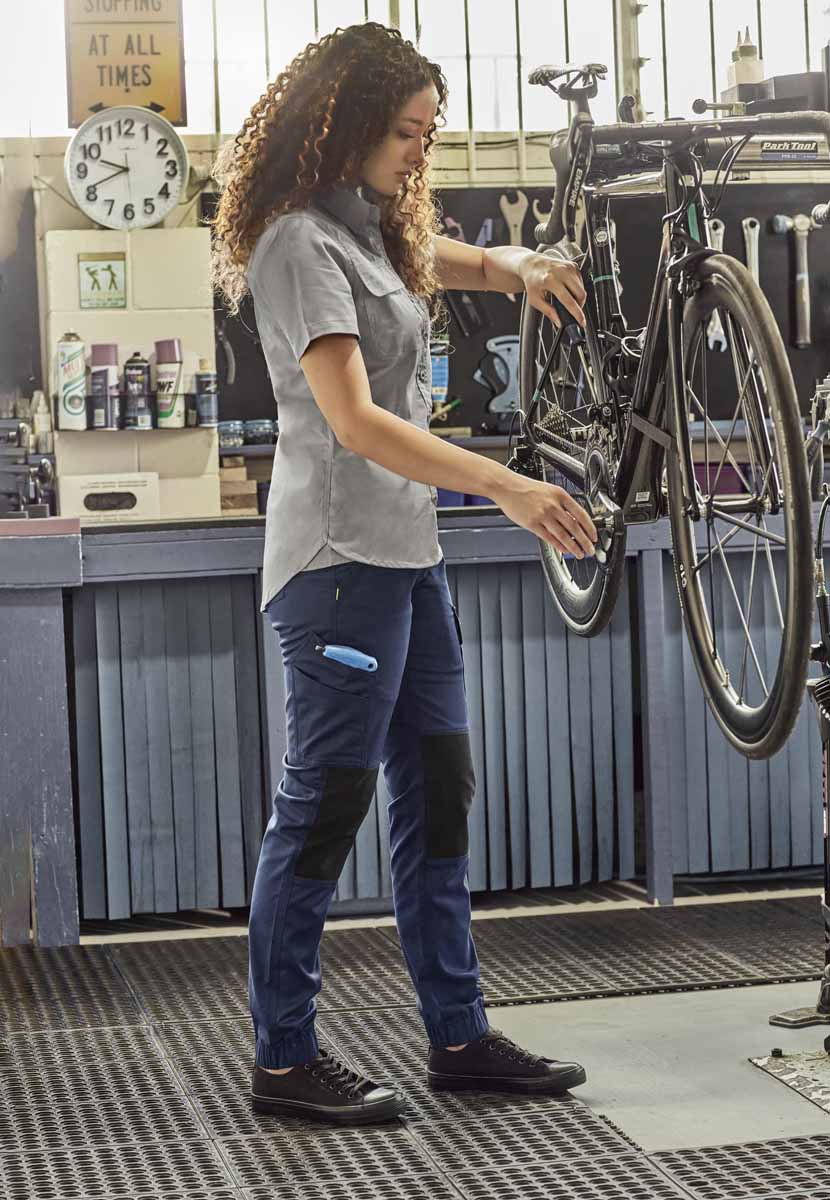 Syzmik Streetworx Women's Tough Work Pants ZP750 (265 gsm Cotton / Polyester) (Navy)