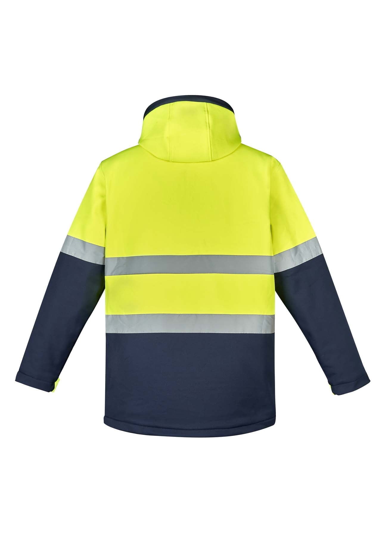 Syzmik Unisex Antarctic Reflective Taped Hi Vis Softshell Jacket ZJ553 (Yellow/Navy)