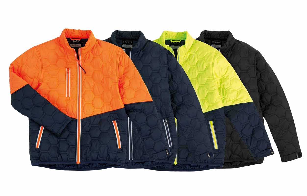 Syzmik Unisex Hexagonal Work Puffer Jacket ZJ420 (Navy)