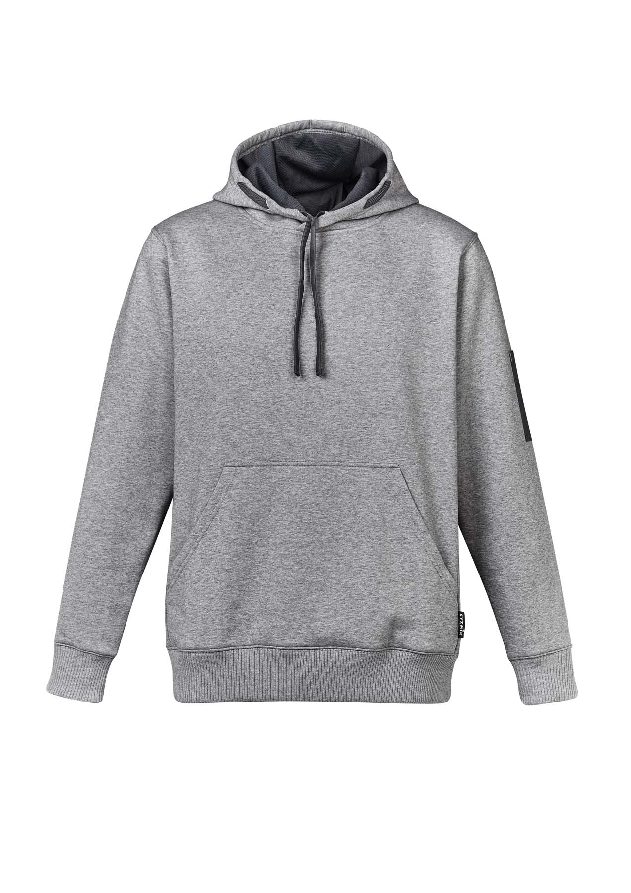Syzmik Unisex Multi Pocket Work Hoodie ZT467 (320 gsm Cotton / Polyester) (Grey Marle)