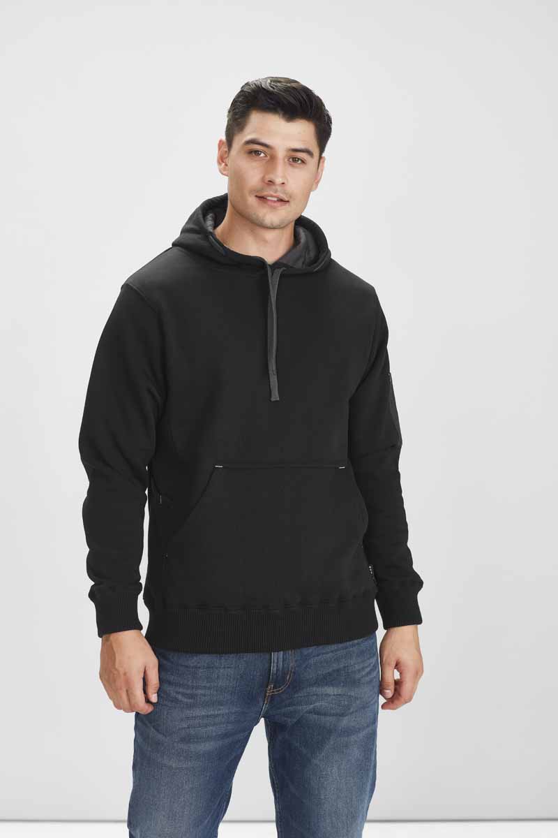 Syzmik Unisex Multi Pocket Work Hoodie ZT467 (320 gsm Cotton / Polyester) (Charcoal/Black)