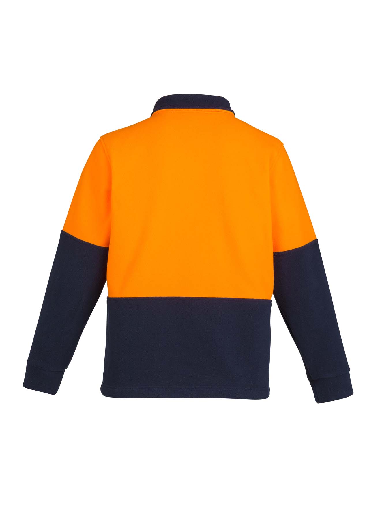 Syzmik Unisex Polar Fleece Half Zip Hi Vis Jumper ZT460 (390 gsm Polyester Fleece) (Orange/Navy)
