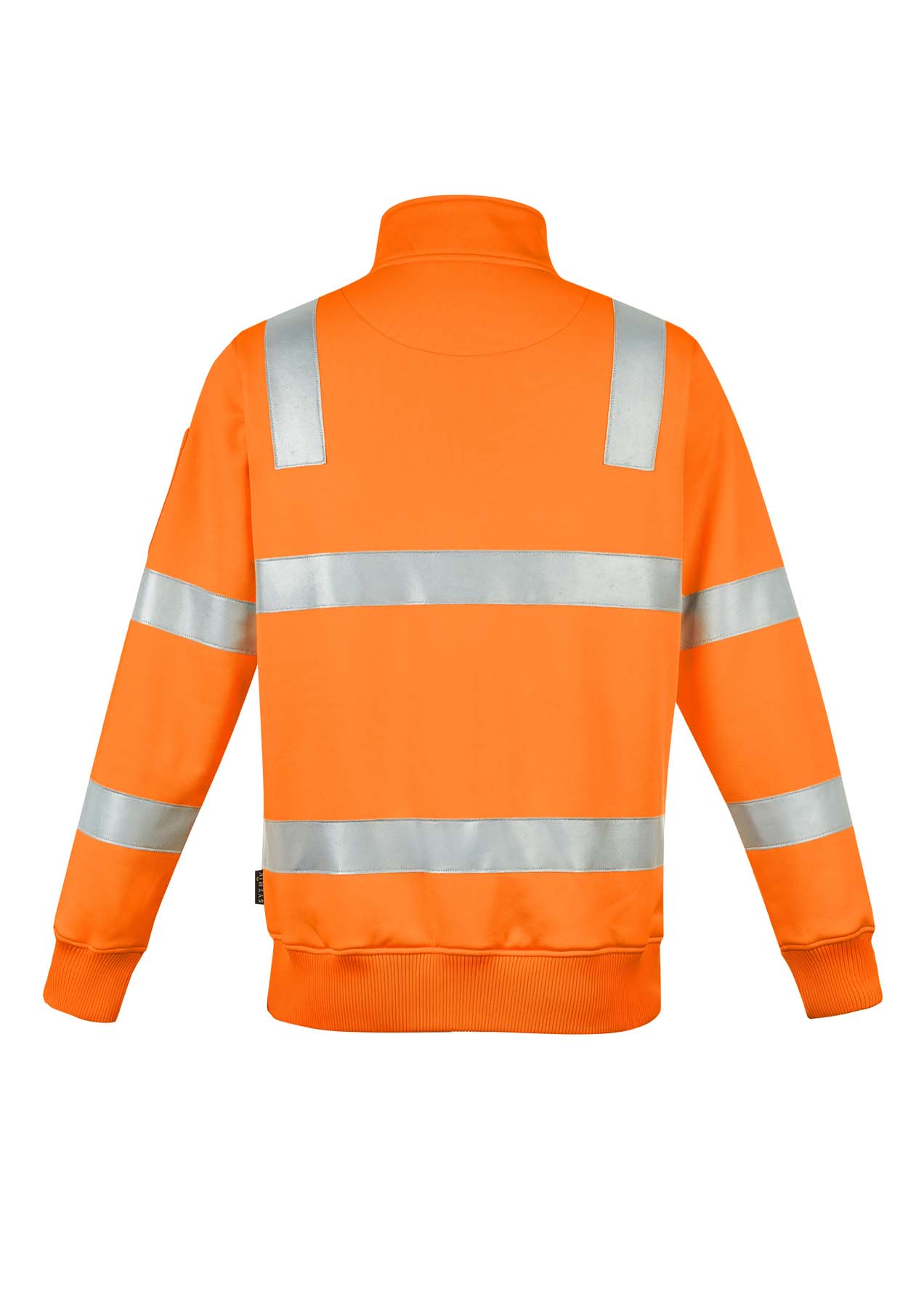 Syzmik Unisex Reflective Taped Half Zip Hi Vis Jumper ZT640 (Victoria Rail) (320 gsm Polyester) (Orange)