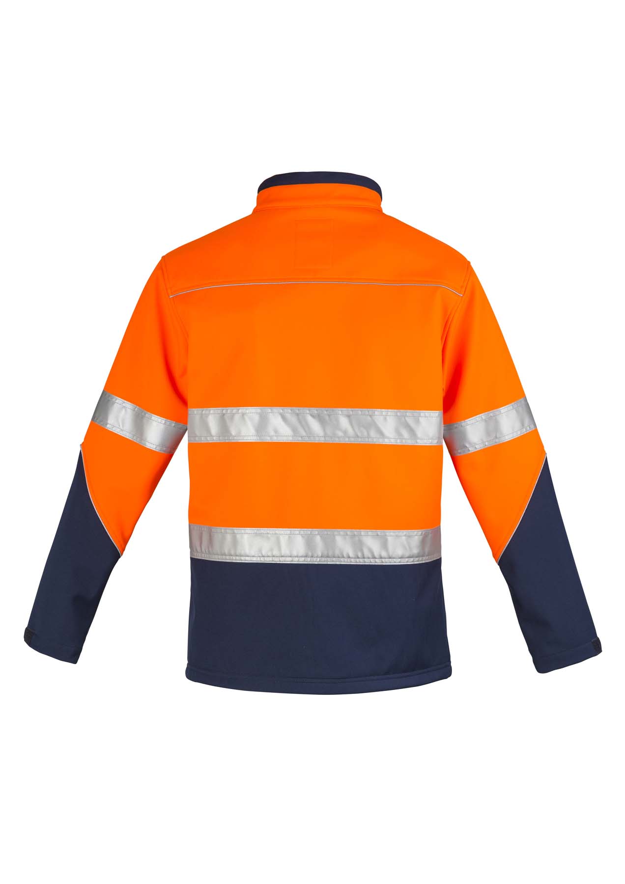 Syzmik Unisex Reflective Taped Hi Vis Softshell Jacket ZJ353 (Orange/Navy)