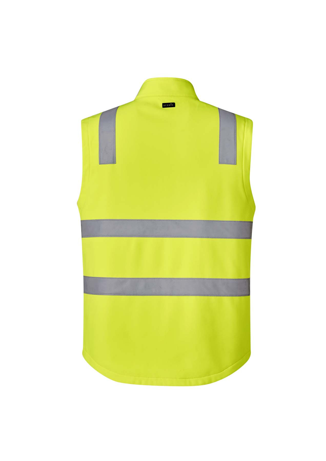 Syzmik Unisex Reflective Taped Hi Vis Softshell Vest ZV426 (Yellow/Navy)
