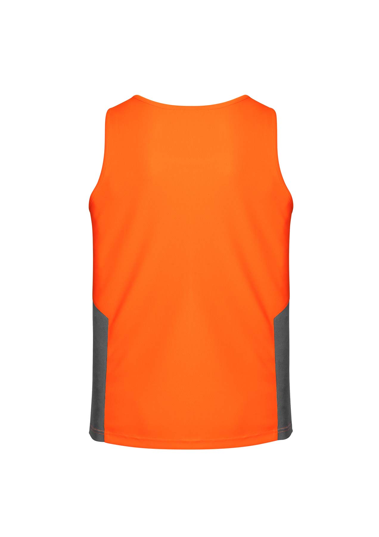 Syzmik Unisex Squad Hi Vis Singlet ZH239 (175 gsm Polyester) (Orange/Charcoal)