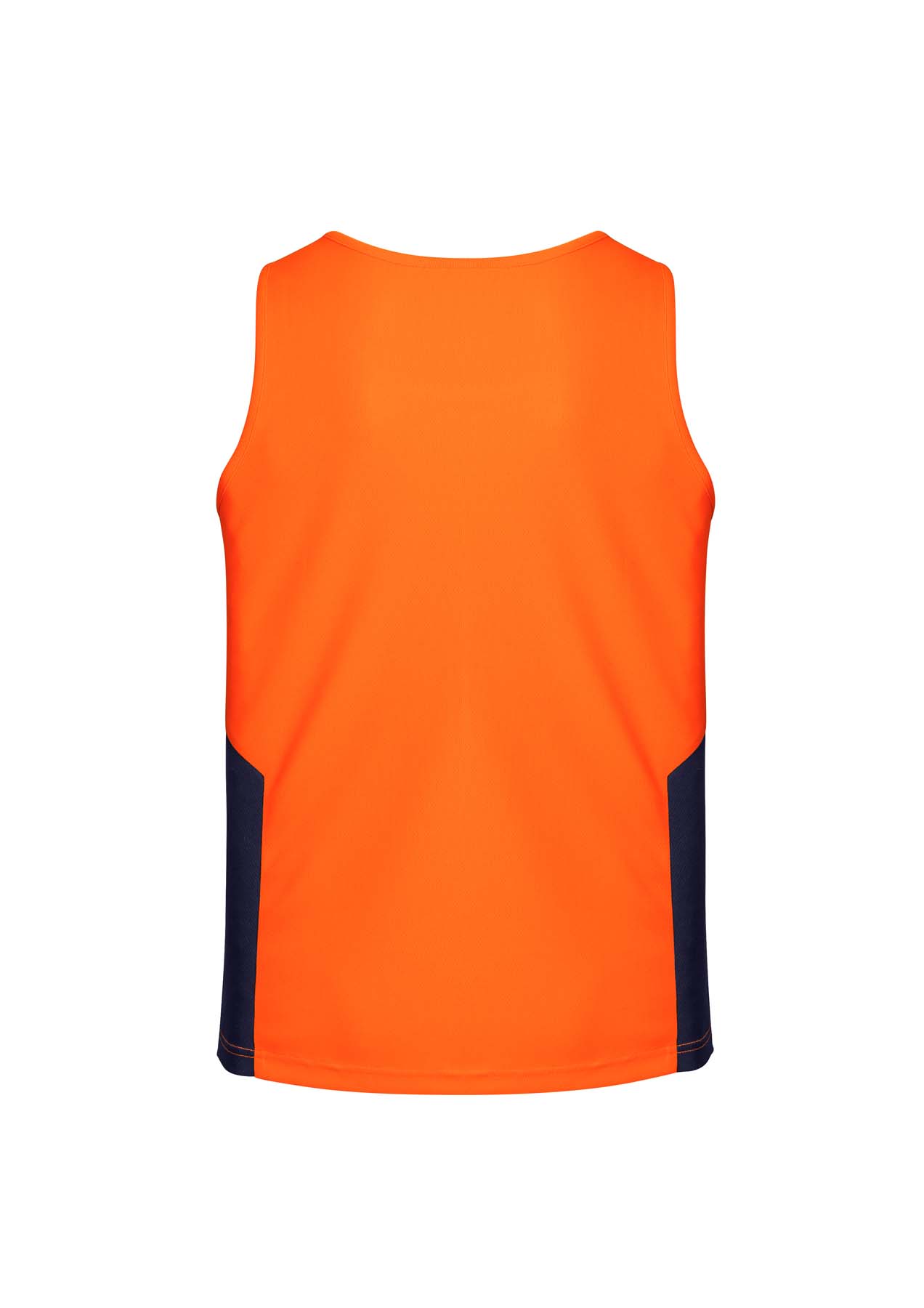 Syzmik Unisex Squad Hi Vis Singlet ZH239 (175 gsm Polyester) (Orange/Navy)