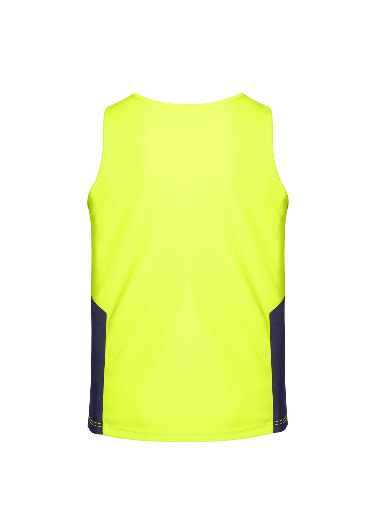 Syzmik Unisex Squad Hi Vis Singlet ZH239 (175 gsm Polyester) (Yellow/Navy)