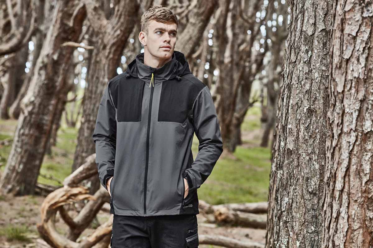 Syzmik Unisex Streetworx Stretch Waterproof Work Jacket ZJ310 (Navy/Dark Navy)